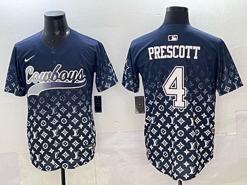 Men 2025 Nike Dallas Cowboys #4 Prescott Drak Blue Limited NFL Jersey 01->dallas cowboys->NFL Jersey